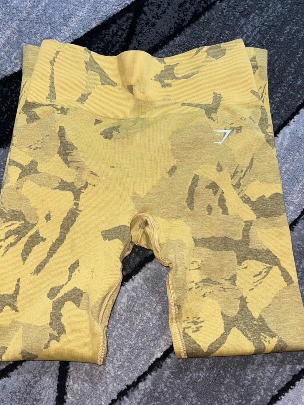 Gymshark Yellow Camouflage Seamless Leggings